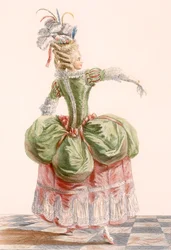 Ladies evening gown, engraved by Dupin, plate from 